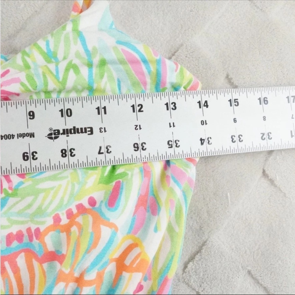 Lilly Pulitzer Dominica Sun Dress Womens XS Lovers Coral Handkerchief Hem - Picture 9 of 14